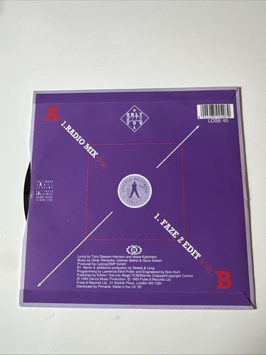 Captain Hollywood Project. Only With You. 7 inch Single - Bild 2 von 2