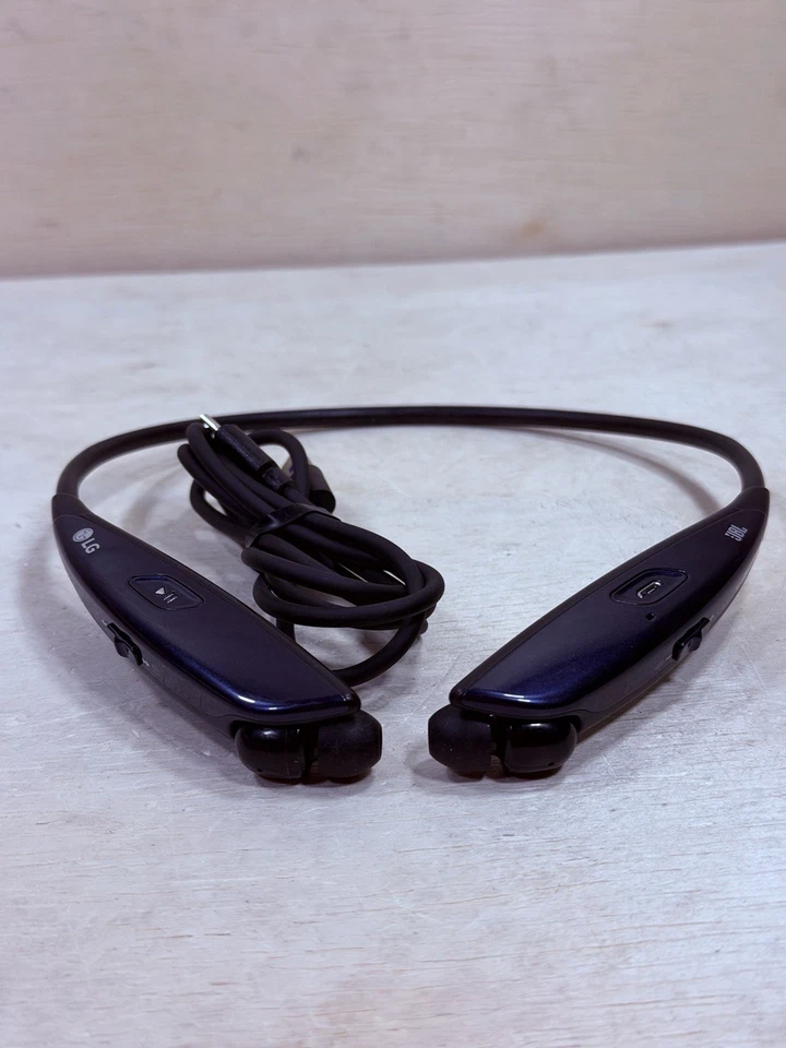 LG TONE ULTRA HBS-810 Blue Neckband Headsets -JBL Navy Bluetooth Headphones - Image 3 of 4