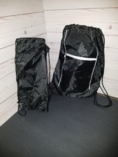 🆕 Two Drawstring Black Backpack Lightweight – Perfect for Everyday Use and Trvl