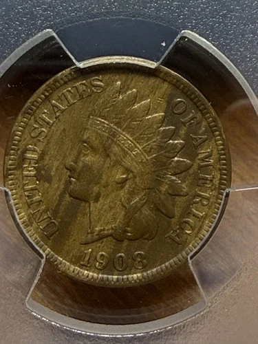 🔥KEY DATE 1908 S INDIAN HEAD CENT PCGS AU50 *GOLD SHIELD*