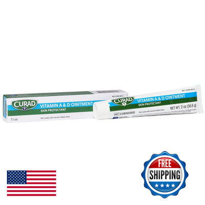 CURAD Vitamin A&D Ointment 2oz Tube - Case of 12 for Tender Skin