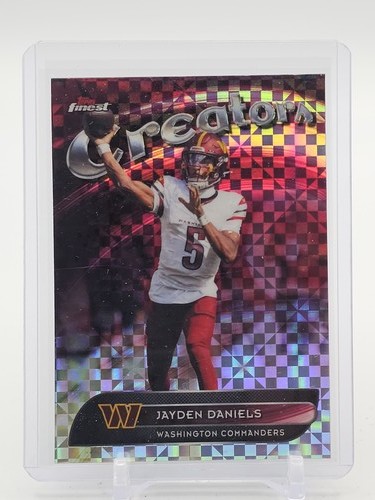 JAYDEN DANIELS 2025 TOPPS FINEST CREATORS X-FRACTOR #CR-30 COMMANDERS Q2054