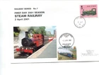 Isle of Man Railway Cover, 2001,1st day Steam railway