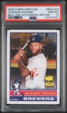 2025 TOPPS HERITAGE JACKSON CHOURIO RED INK AUTO AUTOGRAPH /76 PSA 10!