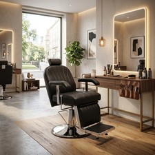 Hydraulic Barber Chair 360° Swivel Salon Chair Adjustable Headrest Styling Chair