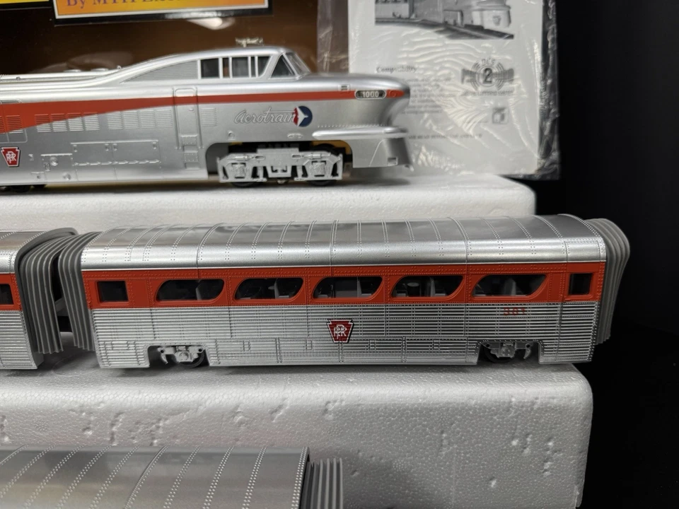 MTH RailKing 30-2210-1 PRR Aerotrain diesel passenger set PS 2.0 BCR NIB - Image 4 of 4