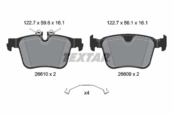 Bremsbelagsatz FÜR Volvo XC60 II (246), Volvo XC90 II (256) - Textar 2661001-image
