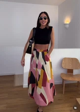 ZARA NEW SS25 WOMAN PRINTED MIDI SKIRT ZW COLLECTION 2183/048_XS-L