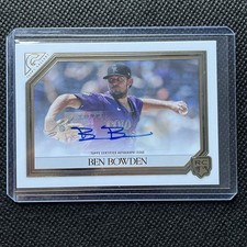 Ben Bowden Autograph 2021 Topps Gallery Colorado Rockies