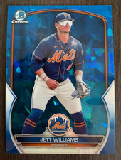 2023 Bowman Chrome Sapphire Jett Williams #BCP-216 Blue Cracked Ice Refractor