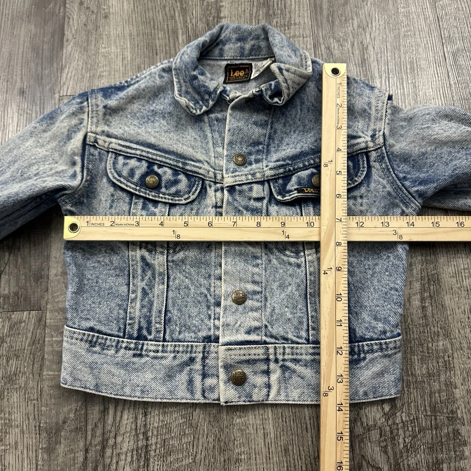Chaqueta vaquera Lee de colección años 80 lavado ácido niños jóvenes 7 Foto 3 de 4