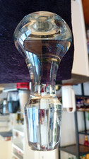 Großer Kristall Glas Stöpsel -massiv- Karaffen Verschluß - Stopfen - 10,5 cm