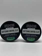 Axe Softening Control Clay Natural Look Medium Hold Medium Shine 2.64 oz  2PK 