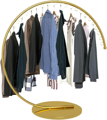 Gold Portable Heavy Duty Clothing Rack - C-Style Garment Display 150CM