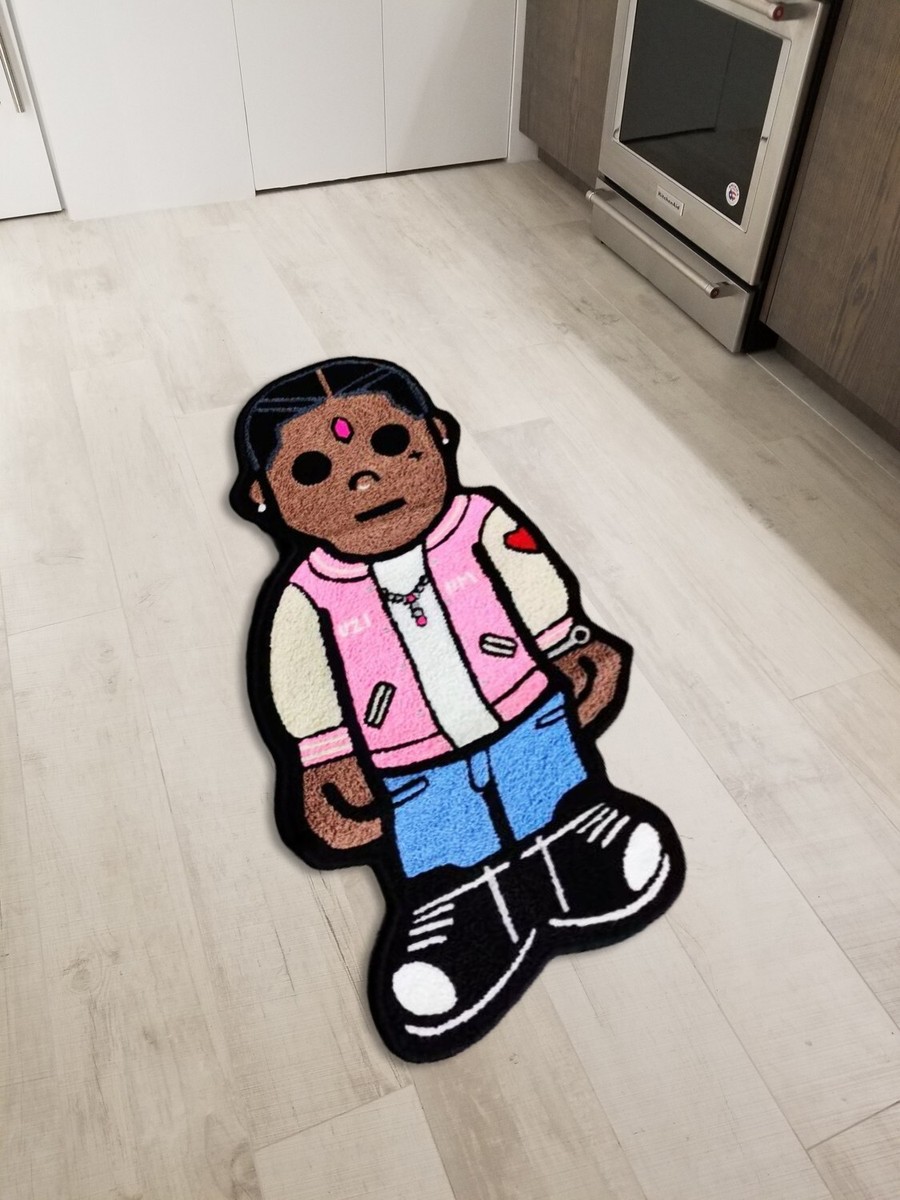 Lil Uzi Vert Pink Tape Floor Mat Area Runner Rug Living Room