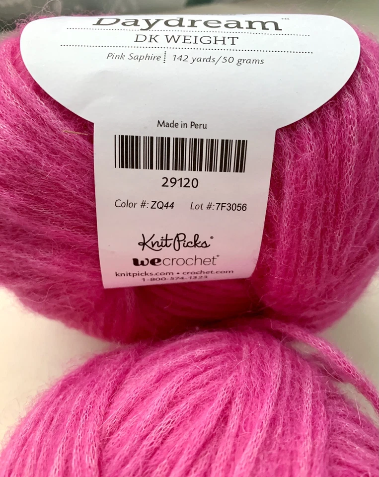 2 - Selecciones de punto edición limitada DAYDREAM ROSA ZAFIRO 142 yardas / 50 g mezcla de alpaca Foto 3 de 4