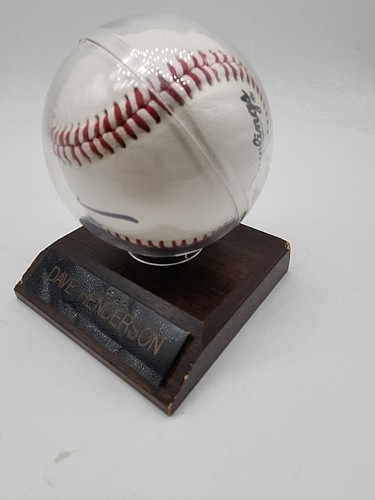 DAVE HENDERSON SIGNED BASEBALL OAKLAND A'S WORLD CHAMPS RAWLINGS - Picture 8 of 9