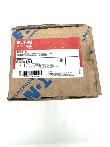 NEW EATON CROUSE HINDS P.N.: DSD918 BLACK PUSH BUTTON STATION - Picture 1 of 3