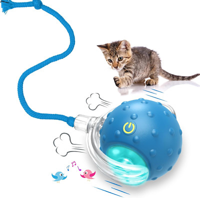 Cat Toys Interactive with Motion Activated Chirping Rolling Super Fast on Carpet