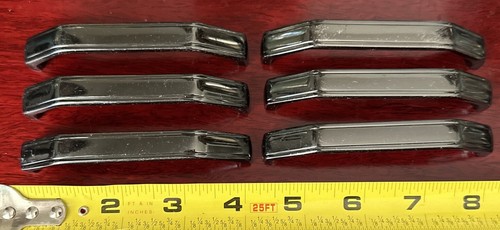 Vtg Mid Century Black Chrome Drawer Cabinet Handle Pulls Knobs Art Deco - Bild 2 von 4