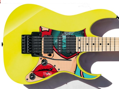 Guitar Skin Wrap Axe Reface - 80er rot schwarz Bowlingkugel Marmor 183 - Bild 69 von 71