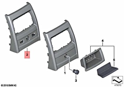 Genuine BMW Hybrid F30 F31 F32 F34 F35 F36 316d 316i Covering Rear 