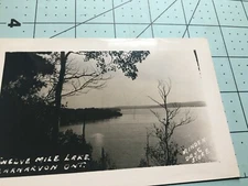   Vintage RPPC  Twelve Mile Lake Postcard Carnarvon Canada -- Minden Drug Store