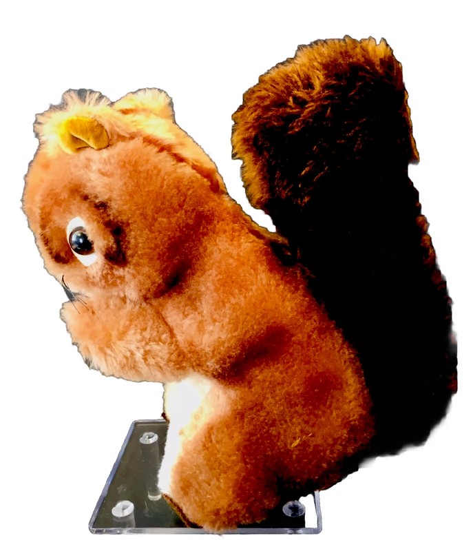 Squirrel Vintage Plush R Dakin 1974 Toy Stuffed Animal Faux Fur Korea Tail Eyes