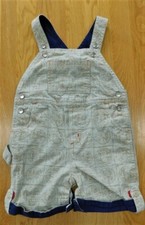 Boy's Gymboree 2001 Vintage Jumper Shortalls Beige/Blue Size 12-18 Months