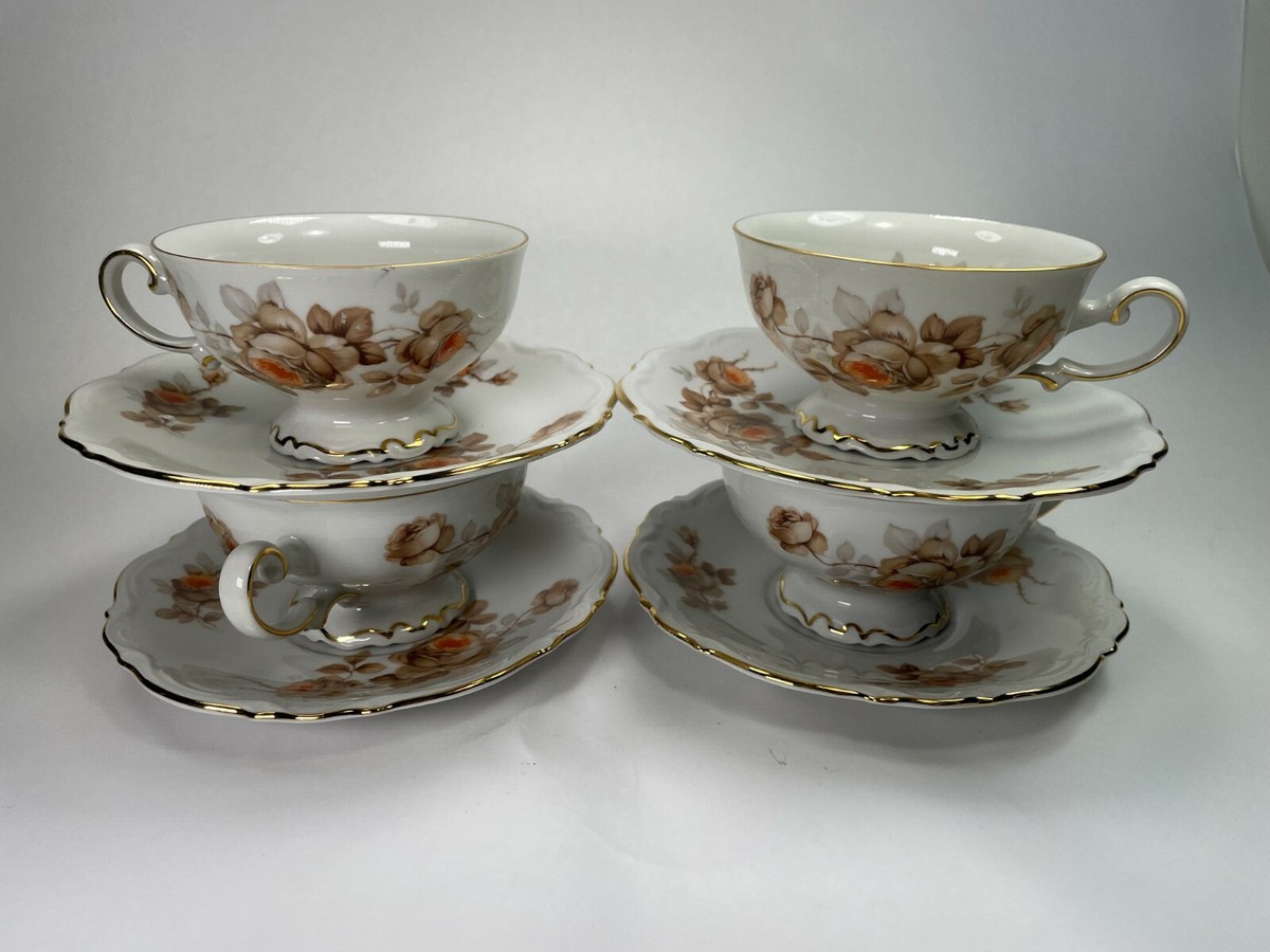 Mitterteich Bavaria Germany Vintage Tea Cup and Saucer Mitterteich Bavaria Germany Vintage Tea Cup and Saucer