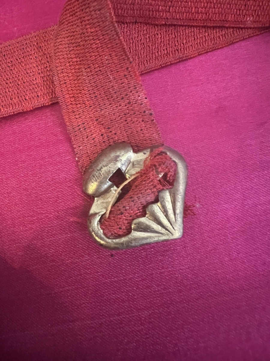 Rare Antique Leather Top Hat Box Victorian Brown Travel Red