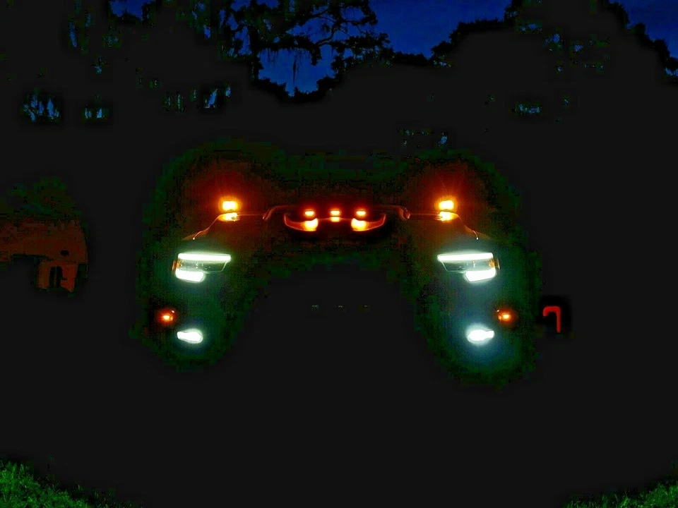 RAM 1500 TRX M&R LED CAPÓ PILAR ZANJA LUCES 2x40w Kit CON ÁMBAR DRL Foto 2 de 4