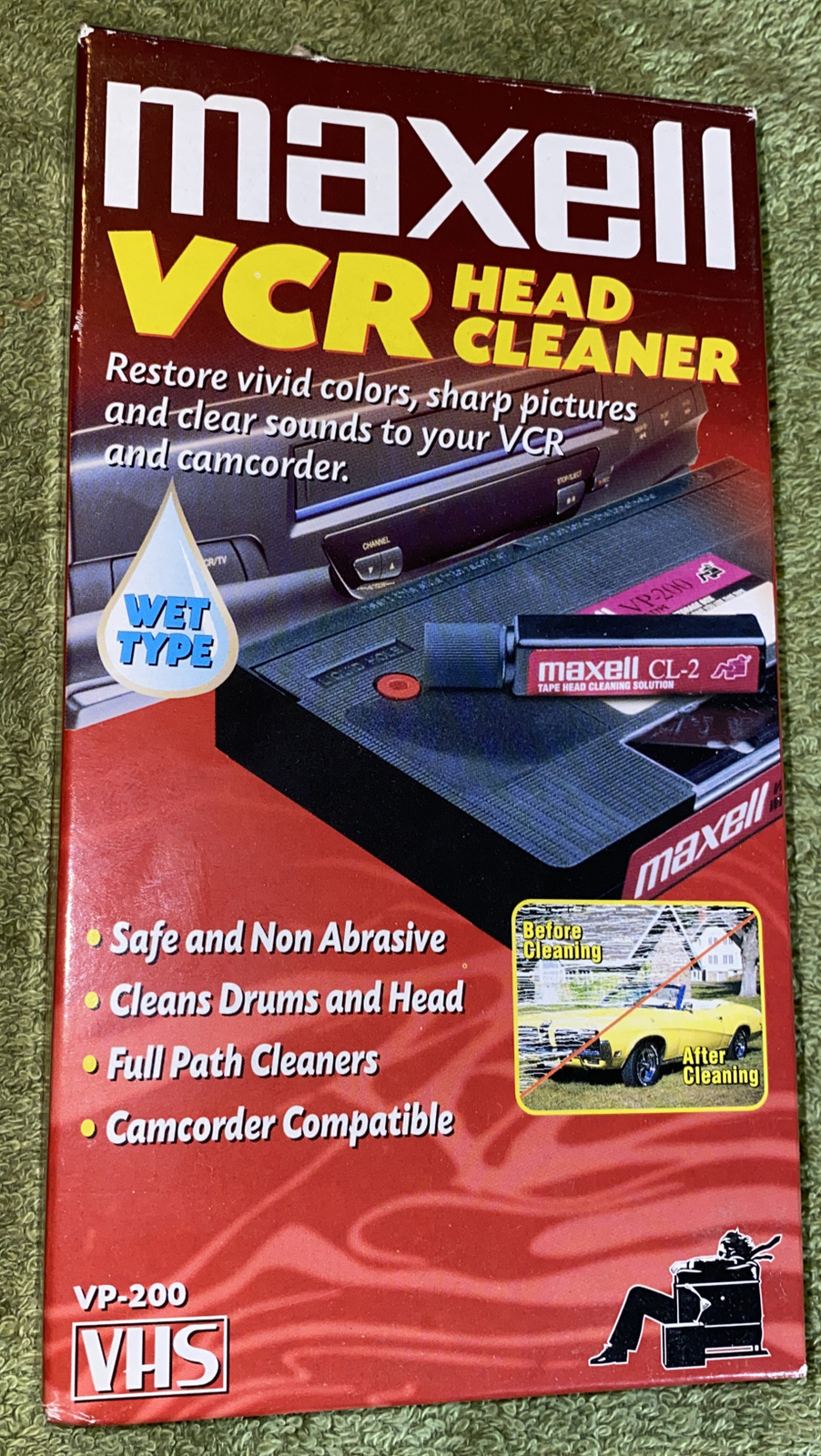 Maxwell VCR Head Cleaner Dry Type Camcorder Compatible VHS VP200 B2 eBay