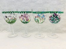 Portmeirion Jardín Botánico Pintado a Mano Copas de Vino Nuevo Juego de 4 Primavera