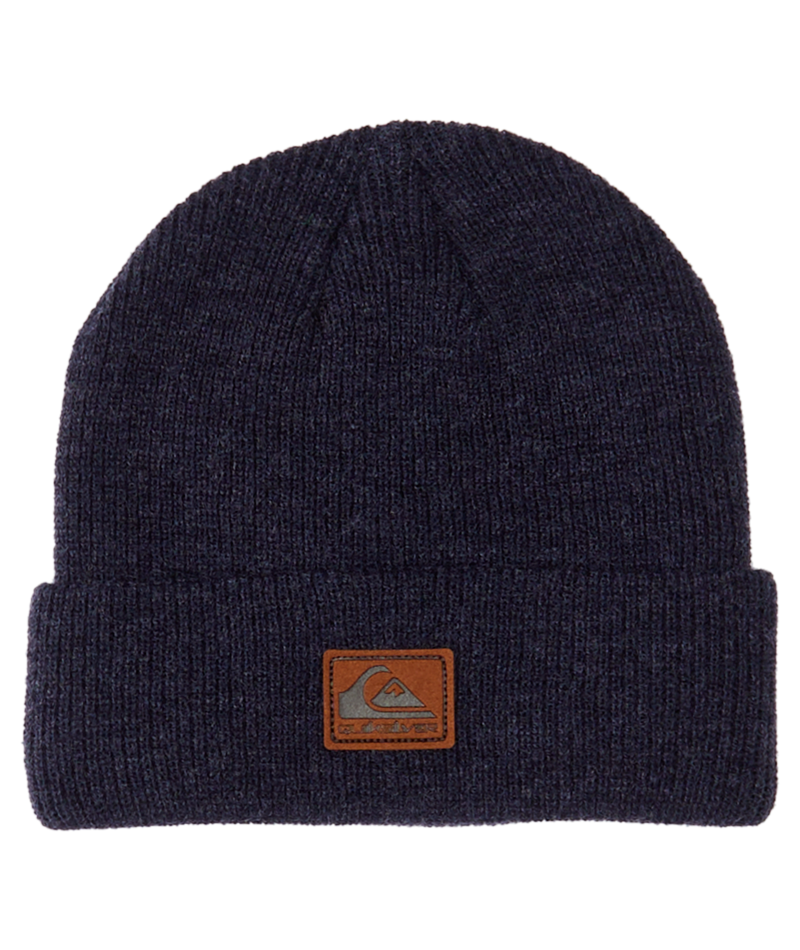 QUIKSILVER MENS BEANIE HAT.NEW PERFORMER NAVY KNIT CUFF WOOLLY SKULLIE CAP W24