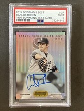 2015 Bowman's Best Carlos Rodon RC 1995 Auto #/50 MINT PSA 9