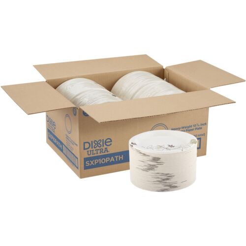 Dixie Plates Extra Heavy Weight 10" 500/CT Pathways/White SXP10PATHCT