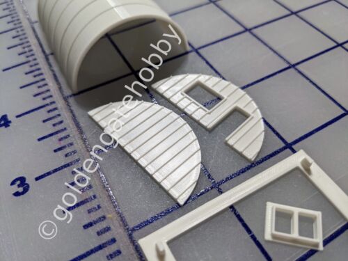 N Scale Quonset Hut 3D Printed Structure Kit, White, High Quality, In Stock! - Picture 2 of 9