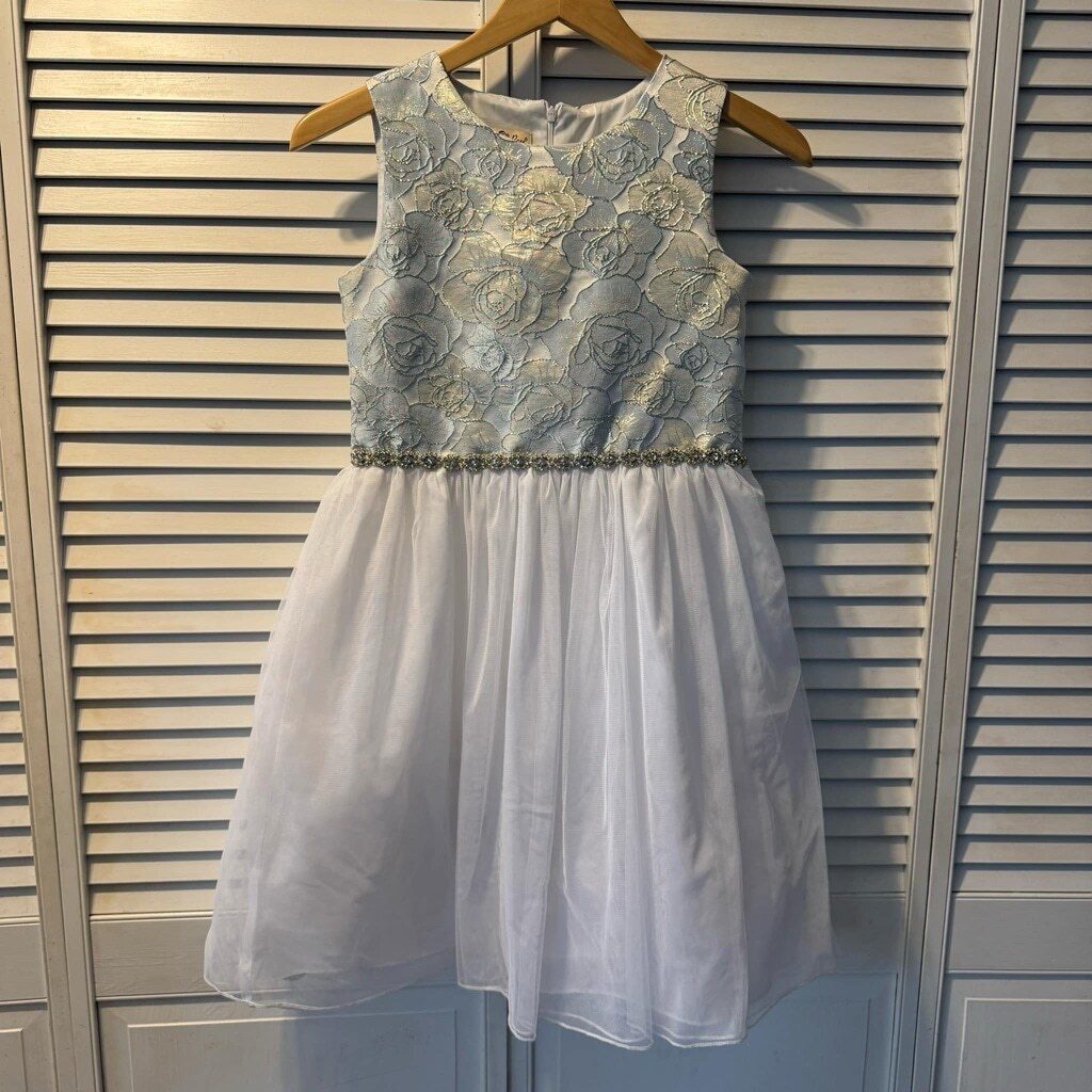 blue and purple dress or white and gold Girls Rose Size 14 Light embracing tradition while making reddress AW.Bridal Mermaid V-Neck Hi Color:Soft Blush