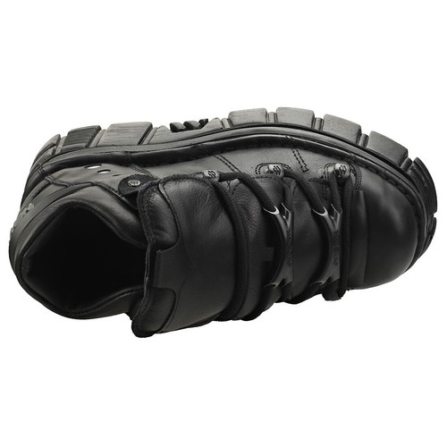 New Rock M106n-s52 Unisex Black Scarpe Platform - 43 EU - Foto 7 di 8