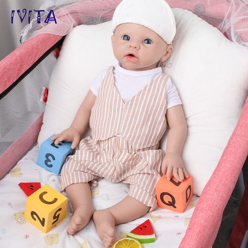 20'' Reborn Baby Doll Boy Newborn Floppy Full Silicone Doll Children's Gifts - Picture 10 of 12