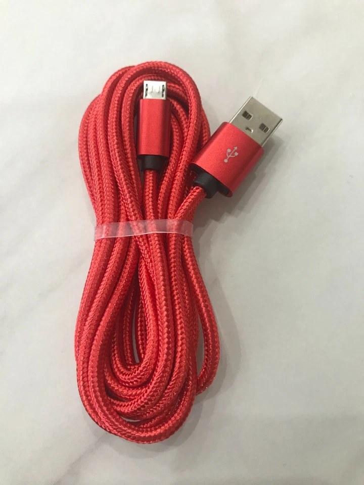 Cargador de cable micro USB trenzado de alta resistencia, cargador de 2M 3M para teléfono, mesas  Foto 3 de 4