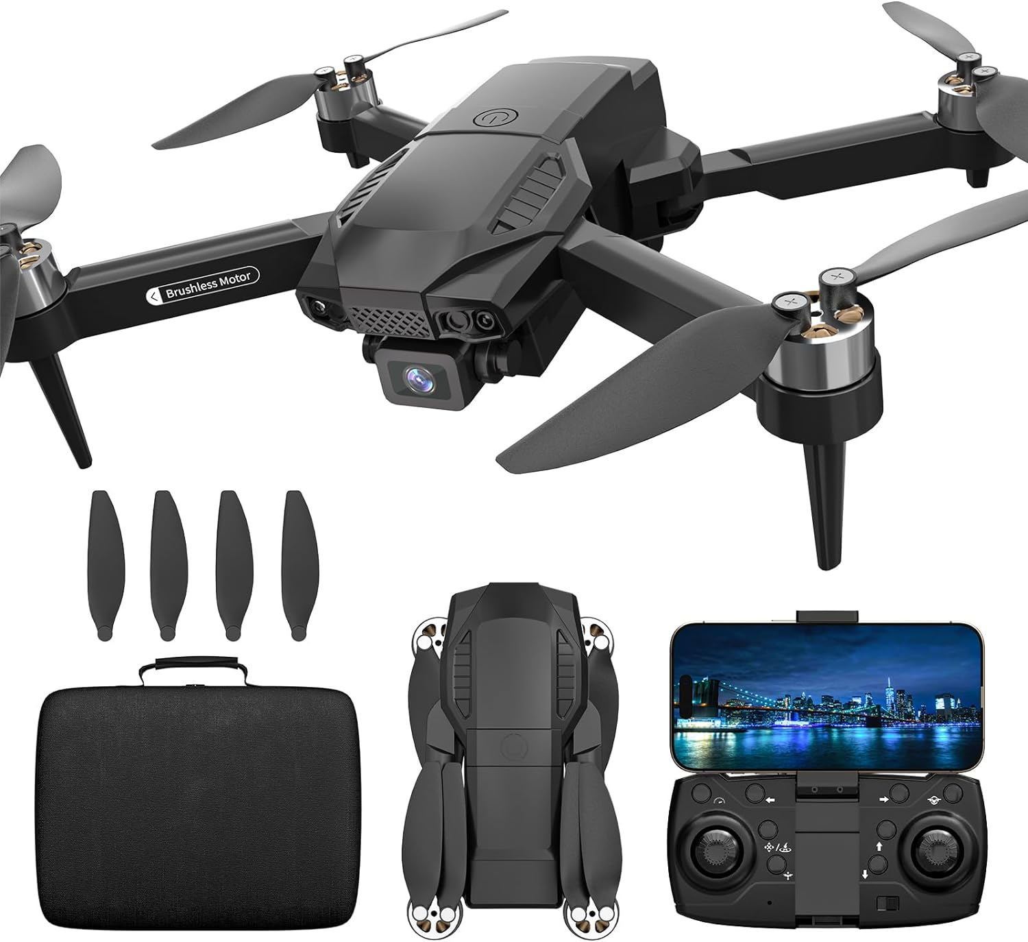 2024 HD 720P Drone with 90° Adjustable Dual Cameras & RC Control-image