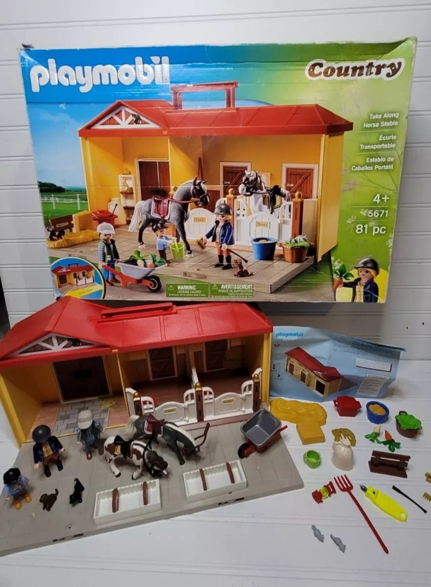 Playmobil Country #5671 Take Along Horse Stable Equestrian Country