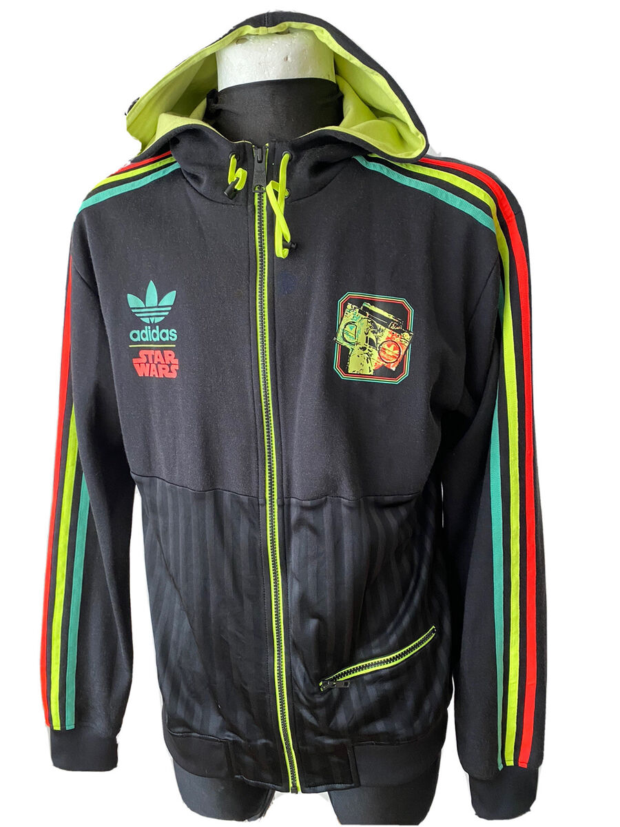Adidas Original StarWars Iconic Black Jacket Mens RASTA BOB Adidas Original StarWars Iconic Black Jacket Mens RASTA BOB