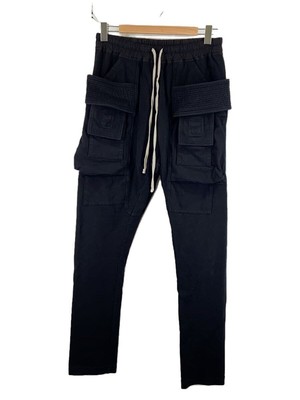 RICK OWENS DRKSHDW OTHER BOTTOM XS COTTON Black DU01B7376-RIG KEY 