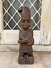 Vintage Artist Gani Fakeye Hand Carved Primitive Tribal Aboriginal Musician Fig