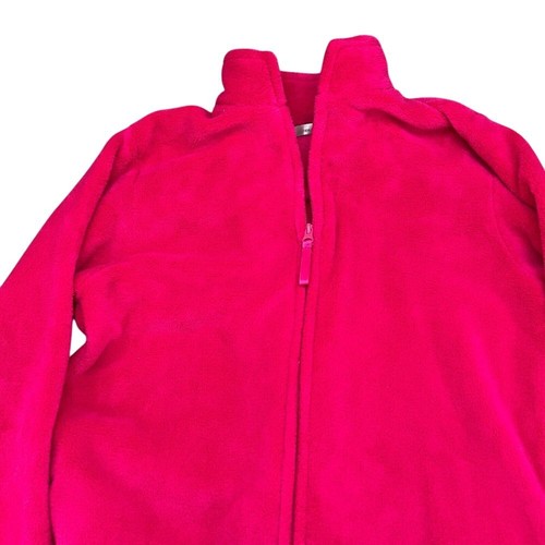 Adonna Robe Women Small Pink Fuschia Soft Fleece Full Zip Long Grannycore - Picture 2 of 10
