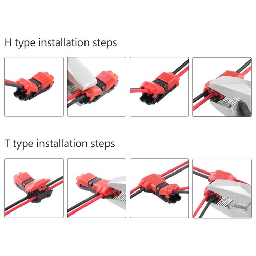 T/I TYPE ELECTRICAL WIRE CRIMP TERMINAL QUICK SPLICE CABLE CONNECTORS 18-22AWG - Picture 7 of 10