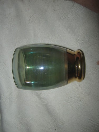 Set of 6 Harlequin Lustre Glass Drink Glasses in Retro Carousel Gilt Wire Carry - Picture 9 of 13
